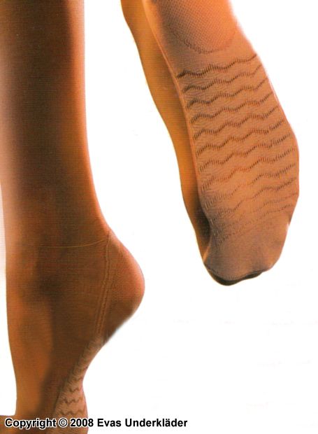 Knee high socks with massaging feet in 40 denier